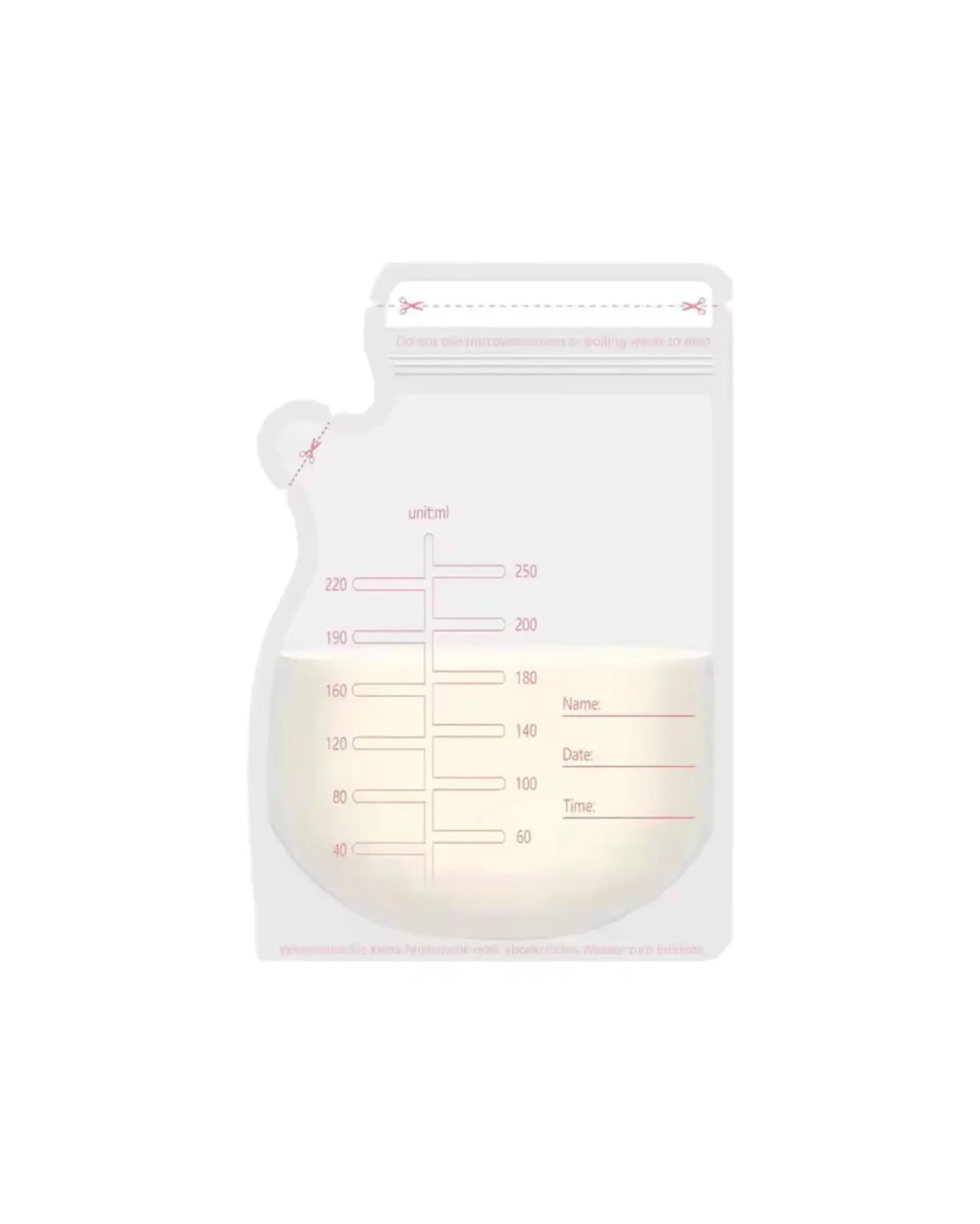BPA-vrije melk zakjes 250ml