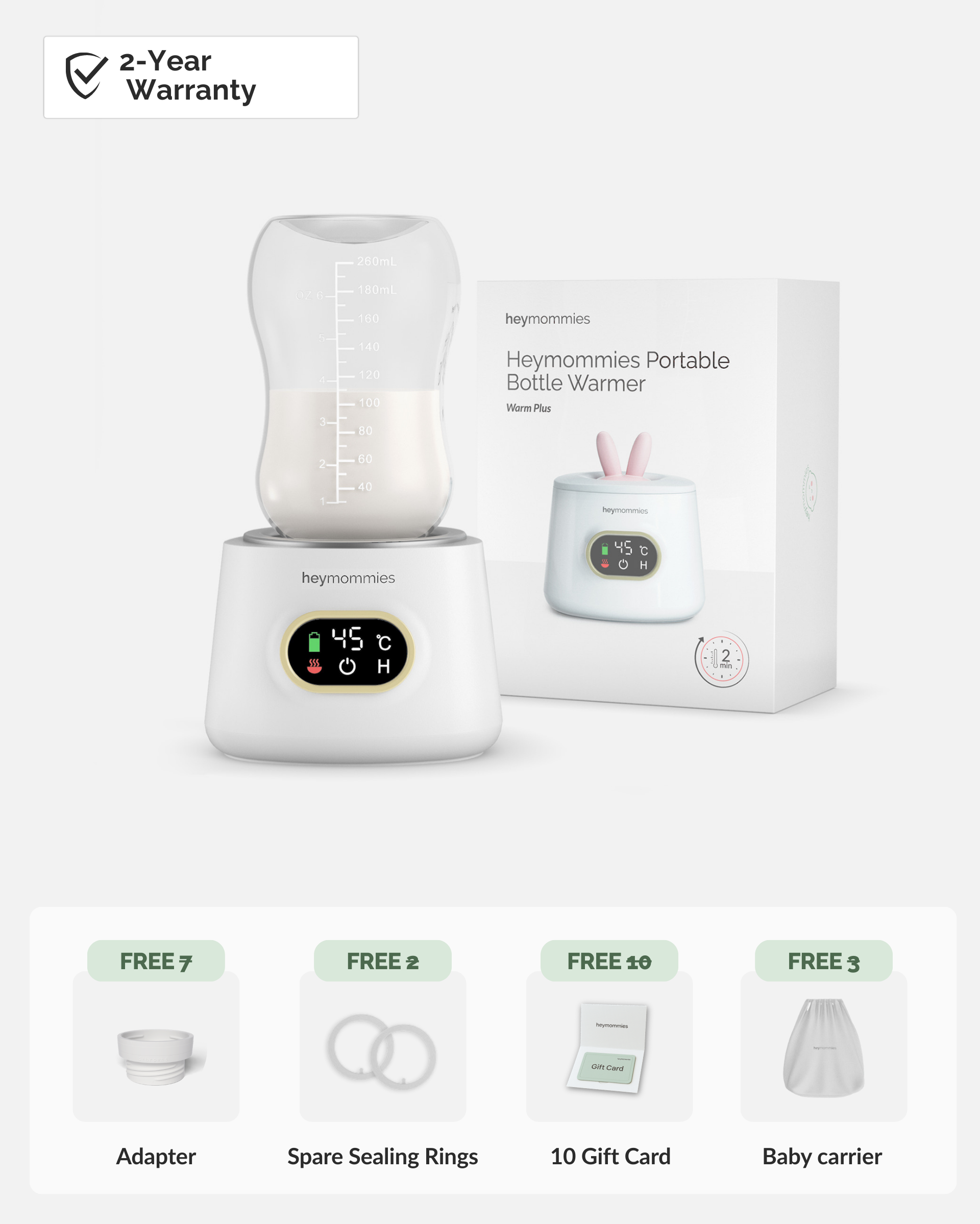 Draagbare Flessenwarmer - Heymommies Warm Plus